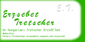 erzsebet tretscher business card